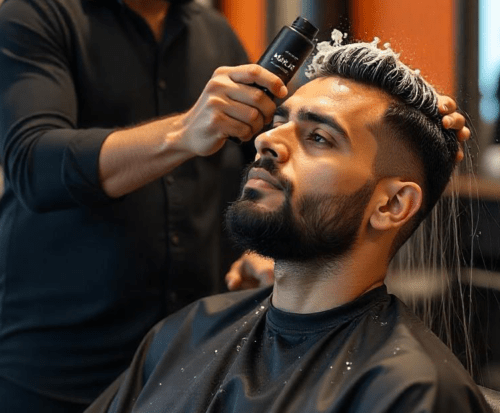 Man's Label M Hair Wash + Styling